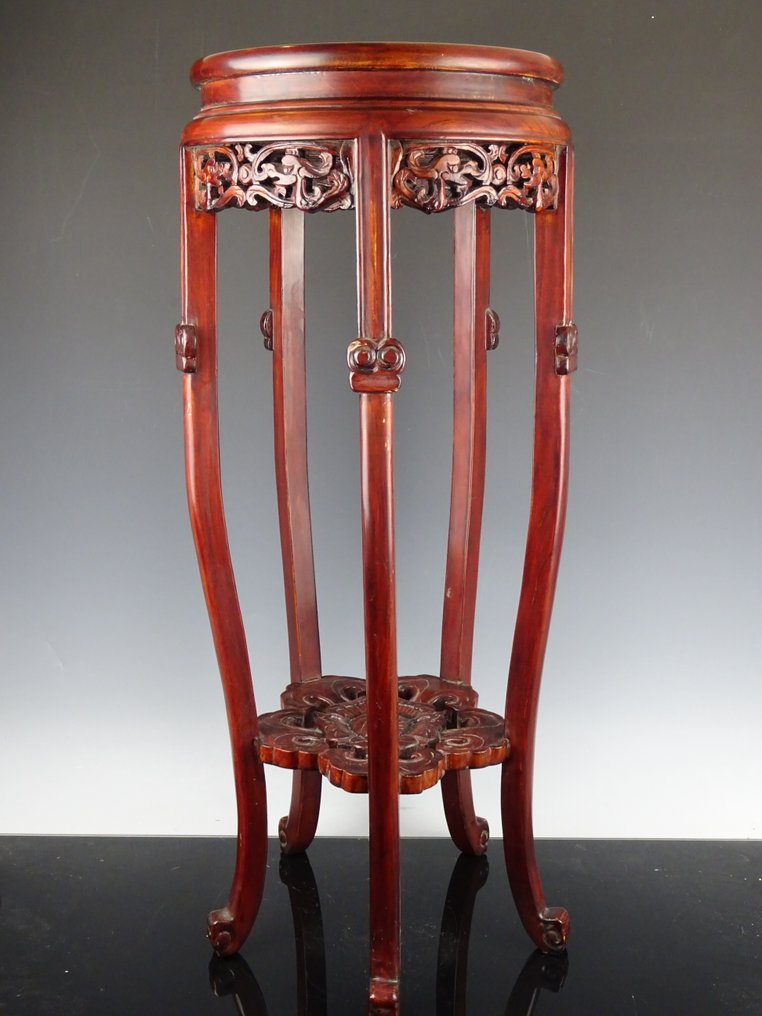 Taburet - Træ - Kina - Qing-dynastiet (1644-1911)  (Ingen mindstepris) #1.0