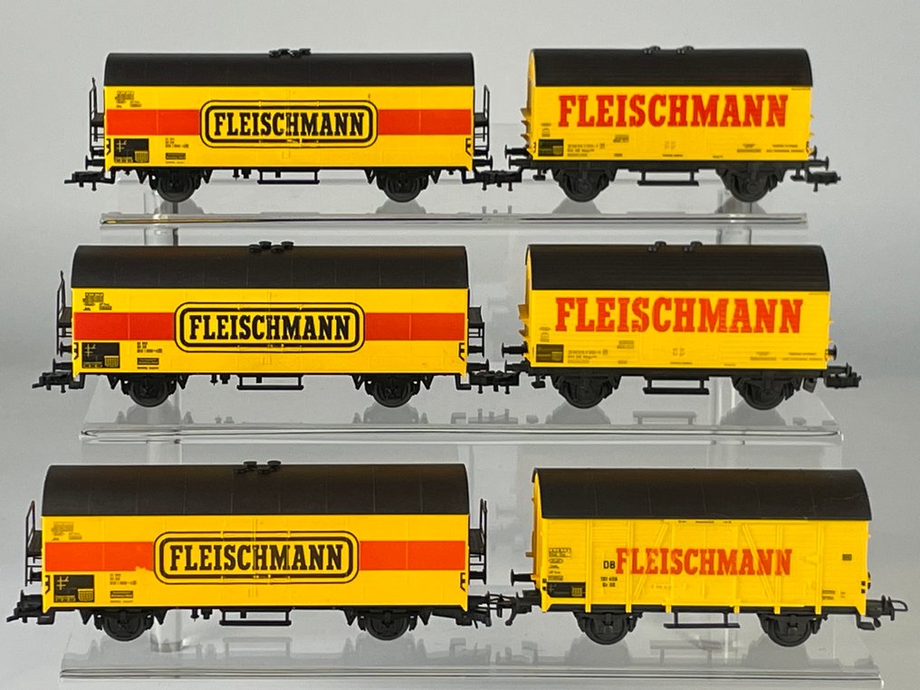 Fleischmann H0 - Set machetă tren cu vagon marfă (6) - Set de reclame pentru vehicule Fleischmann #1.0