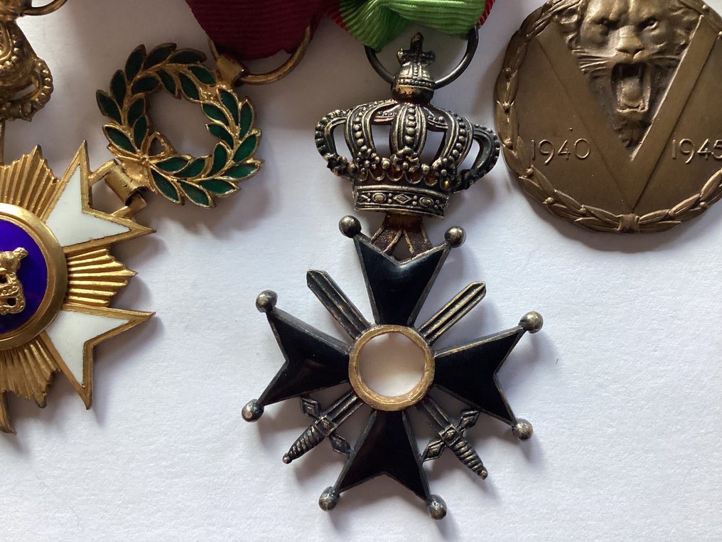 Βέλγιο - Στρατιωτικό μετάλλιο - Συνδυασμένη ομάδα διακρίσεων και μεταλλίων μνήμης. #3.2