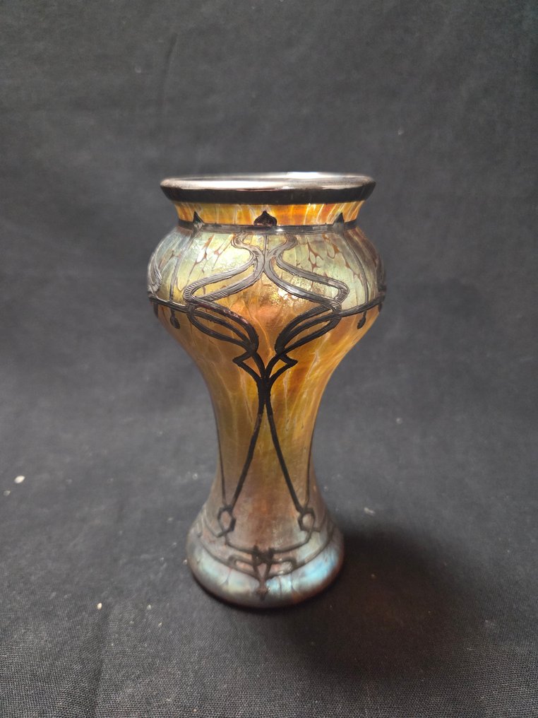 Lötz Witwe - 花瓶  - 玻璃 - Jugendstil镶嵌花瓶 #3.2