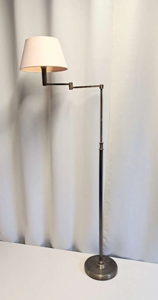 Φωτιστικό δαπέδου με αναδιπλούμενο βραχίονα - Ρυθμιζόμενο σε ύψος - Μπρούτζος #2.1