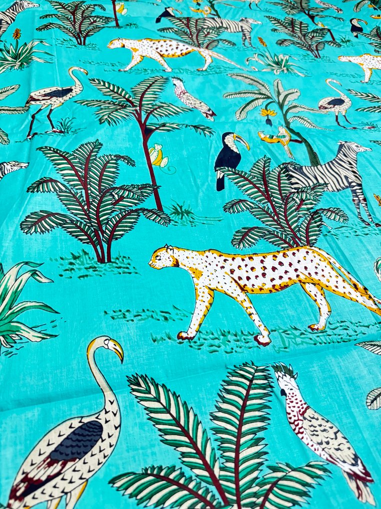 奢华丛林印花 - 室內裝潢織物  - 500 cm - 110 cm - 棉质花卉面料 #1.0