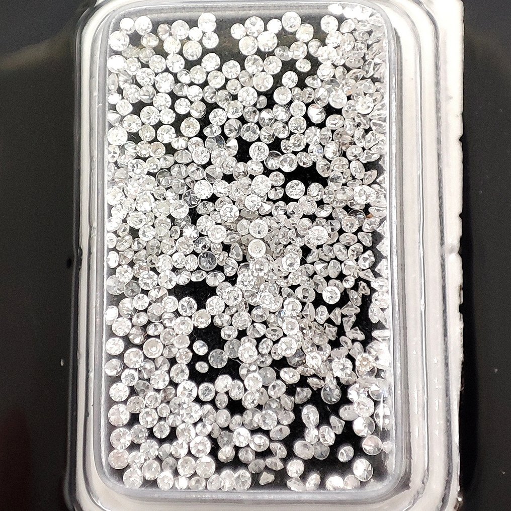 Ingen reservasjonspris - 531 pcs Diamant  (Naturlig)  - 1.73 ct - Rund - D (fargeløs), E - VS1, VVS1 - Gemmologisk senter Israel (G.C.I.) - Single Cut #1.0