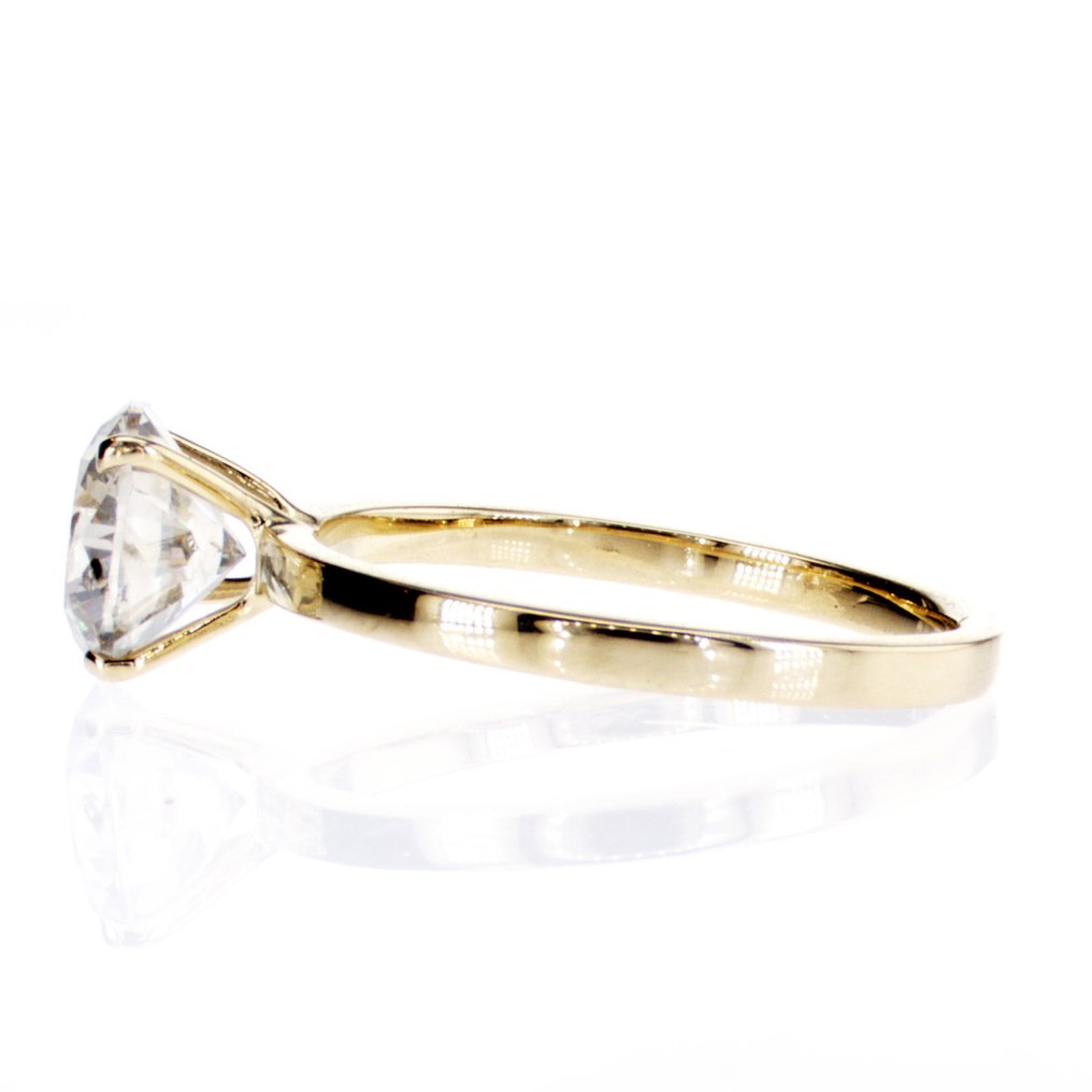 Zonder minimumprijs - Verlovingsring - 14 karaat Geel goud -  2.04ct. tw. Diamant (Natuurlijk gekleurd) #3.2