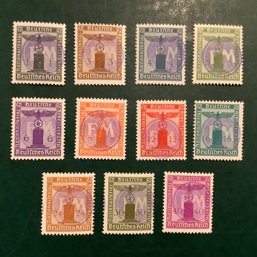 德國 - 當地郵政區 1945 - Fredesdorf：带有蓝色FM印花的党务服务——经法官批准 - Michel #1.0