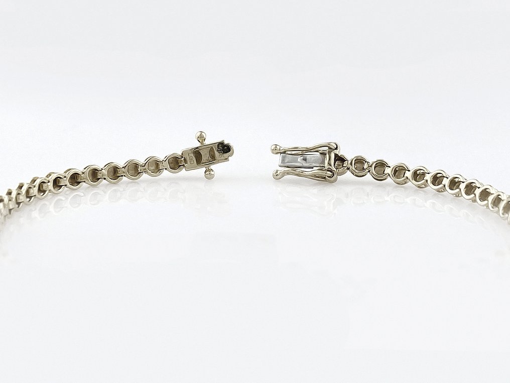Βραχιόλι - 14 καράτια Λευκός χρυσός -  3.01ct. tw. Διαμάντι (Εργαστηριακής καλλιέργειας) - Διαμάντι #4.3