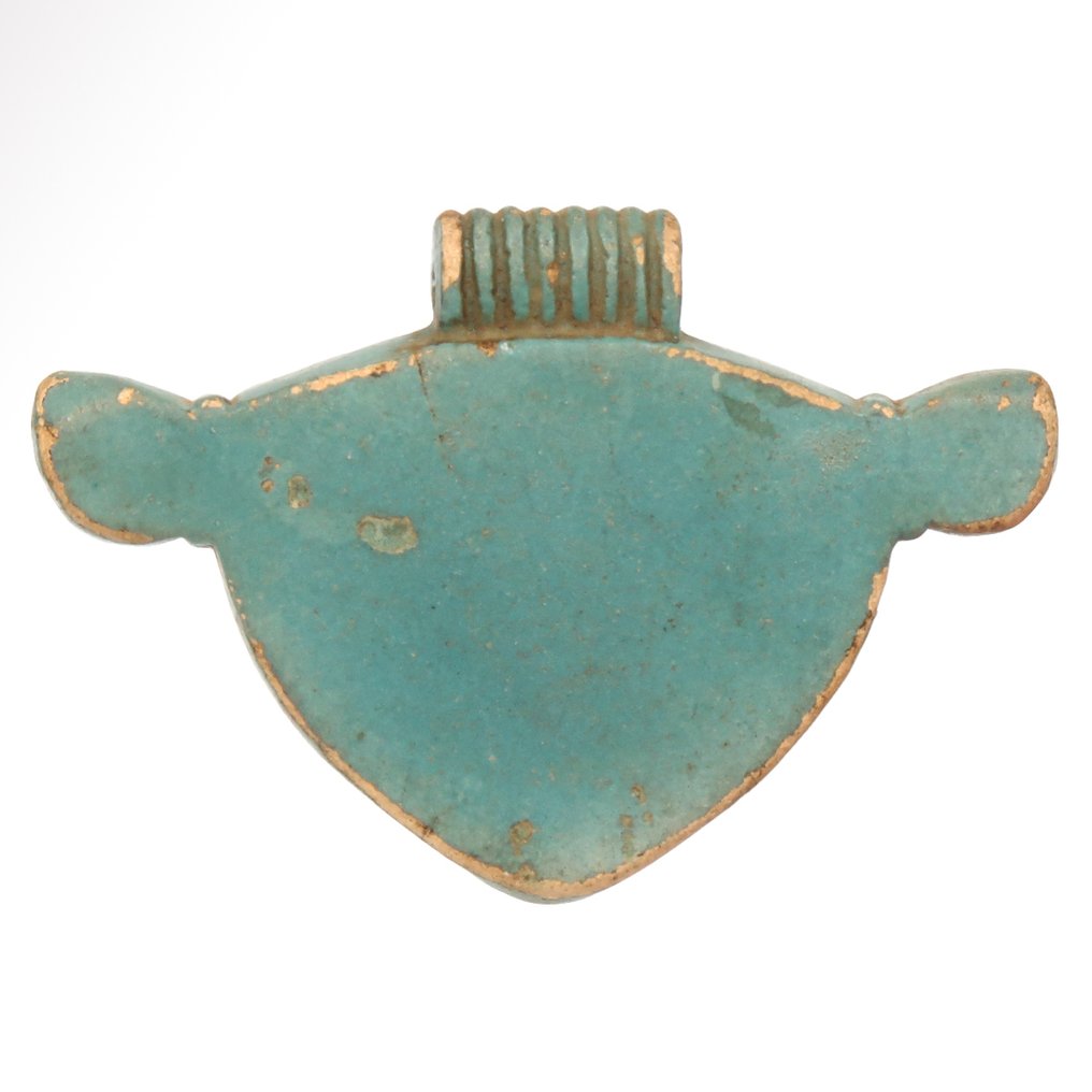 Ancient Egyptian Faience Amulet of Hathor #3.2