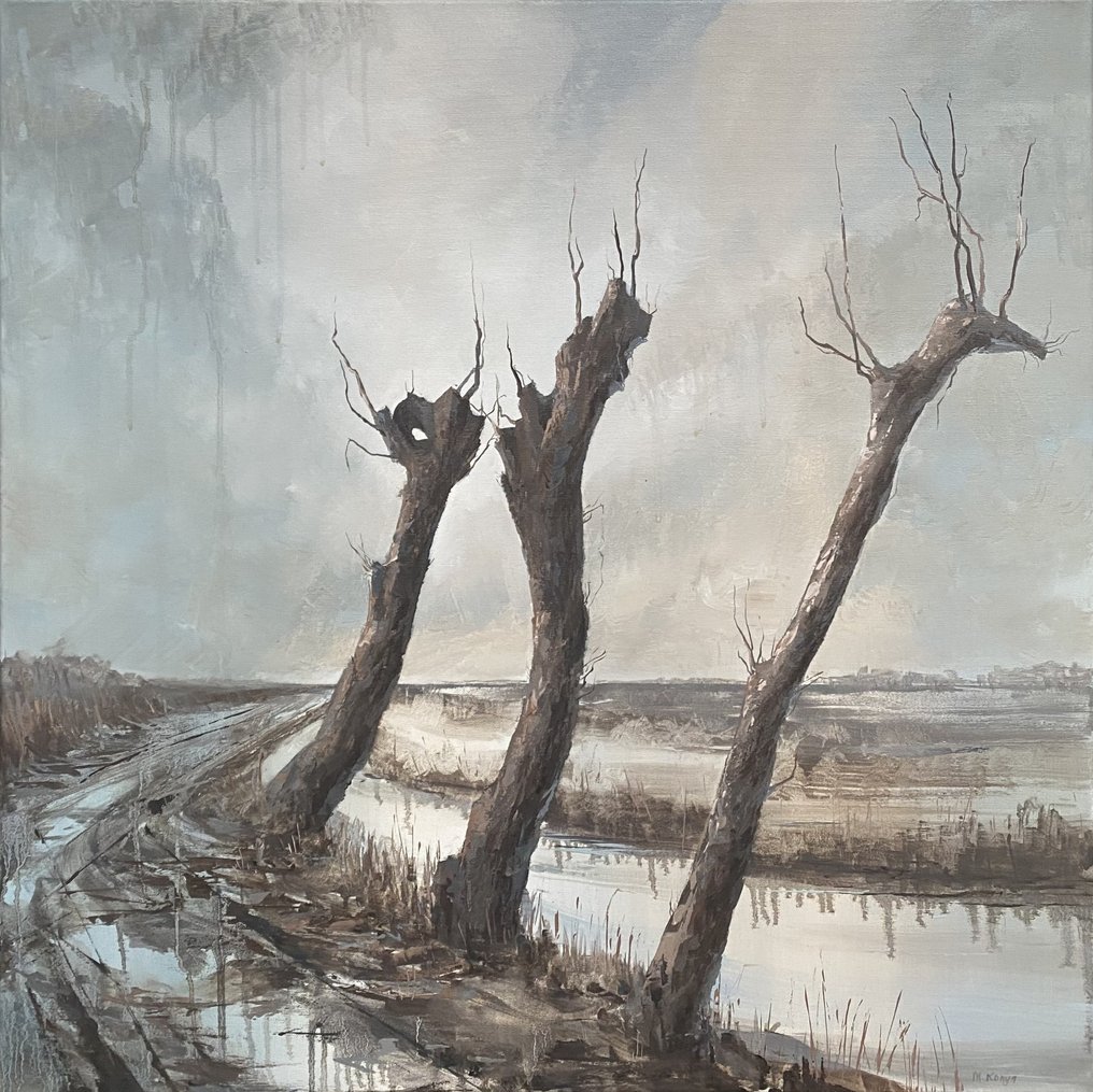 Marein Konijn - Road with Pollard Willows #1.0