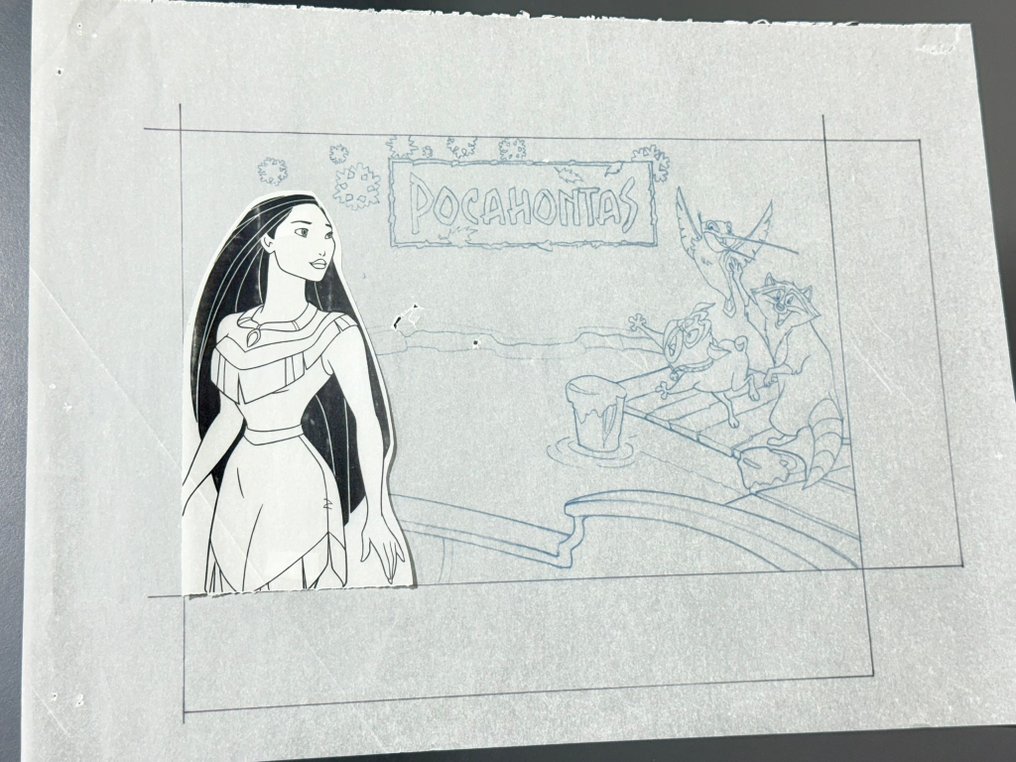Walt Disney 波卡洪塔斯的原始宣传布局图——洋葱上的手绘动画艺术 - Pocahontas (1995) #4.3