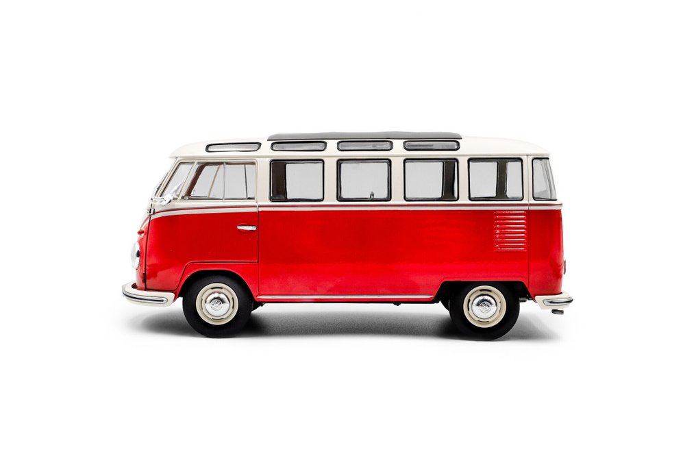 Solido 1:18 - 模型汽车 - Volkswagen T1 Samba - 1962 - Rood / Wit #1.0