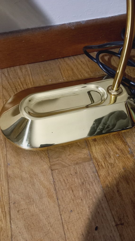 Metalarte - Desk lamp - Hollywood Regency - Gilt brass - Banker's Lamp #4.3