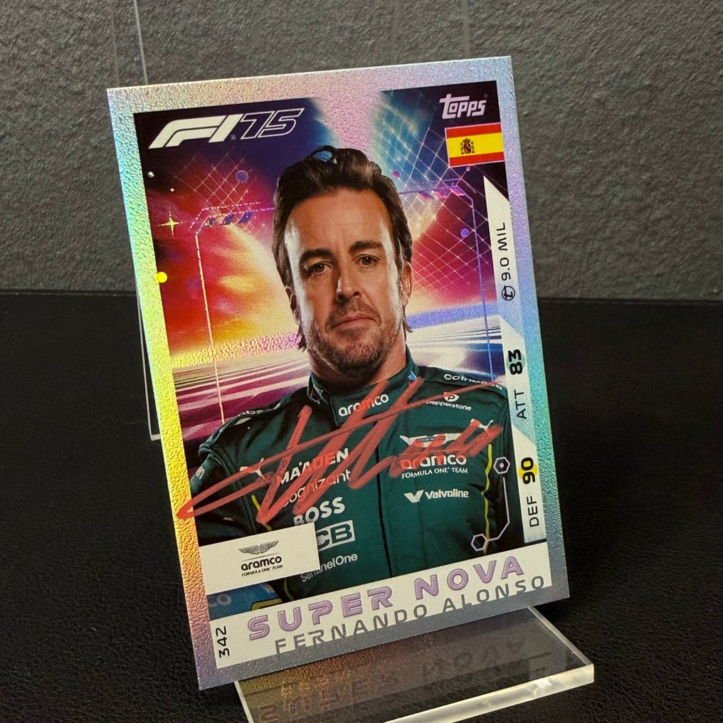 Aston Martin - Topps 342 Super Nova Signed - Fernando Alonso - 2025 - Tarjeta coleccionable #1.0