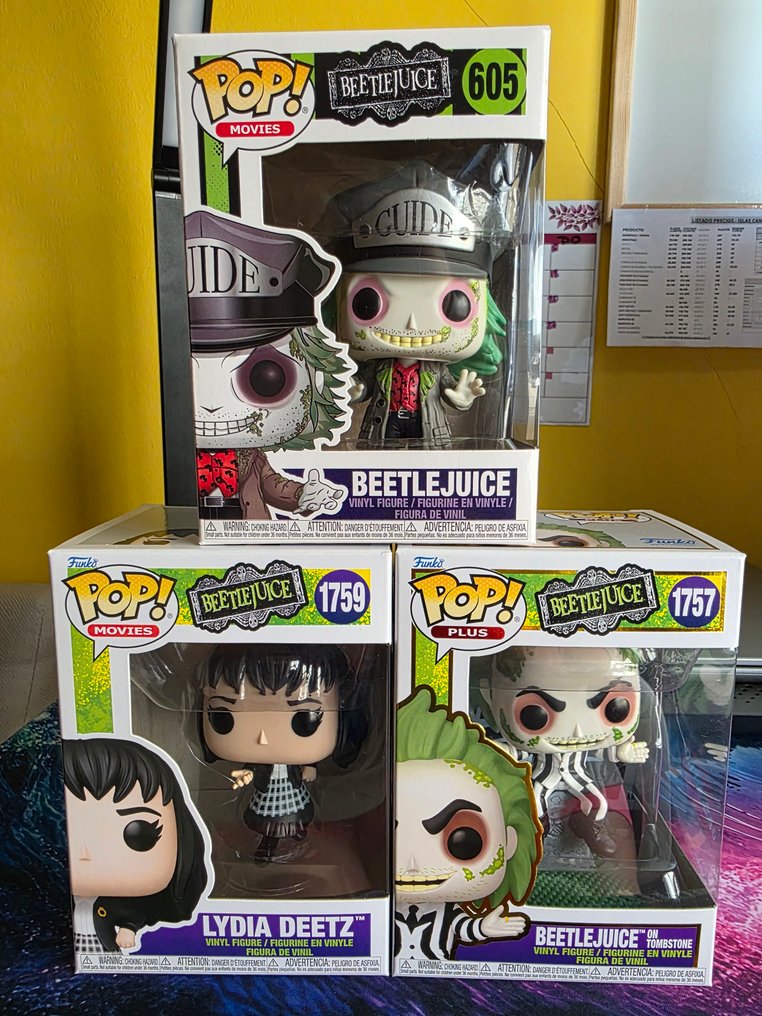 Funko  - Funko Pop Beetlejuice & Lydia Deetz 2-Pack; Beetlejuice (Guide) 605; Lydia Deetz 1759; Beetlejuice on - 2010-2020 - Ισπανία #4.3