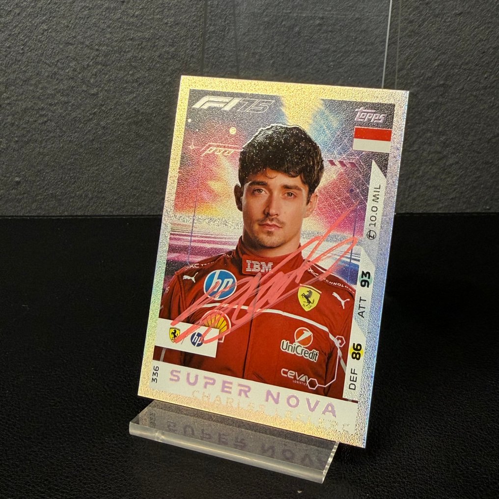 Ferrari - Topps 336 Super Nova Signed - Charles Leclerc - 2025 - Trading Card #1.0