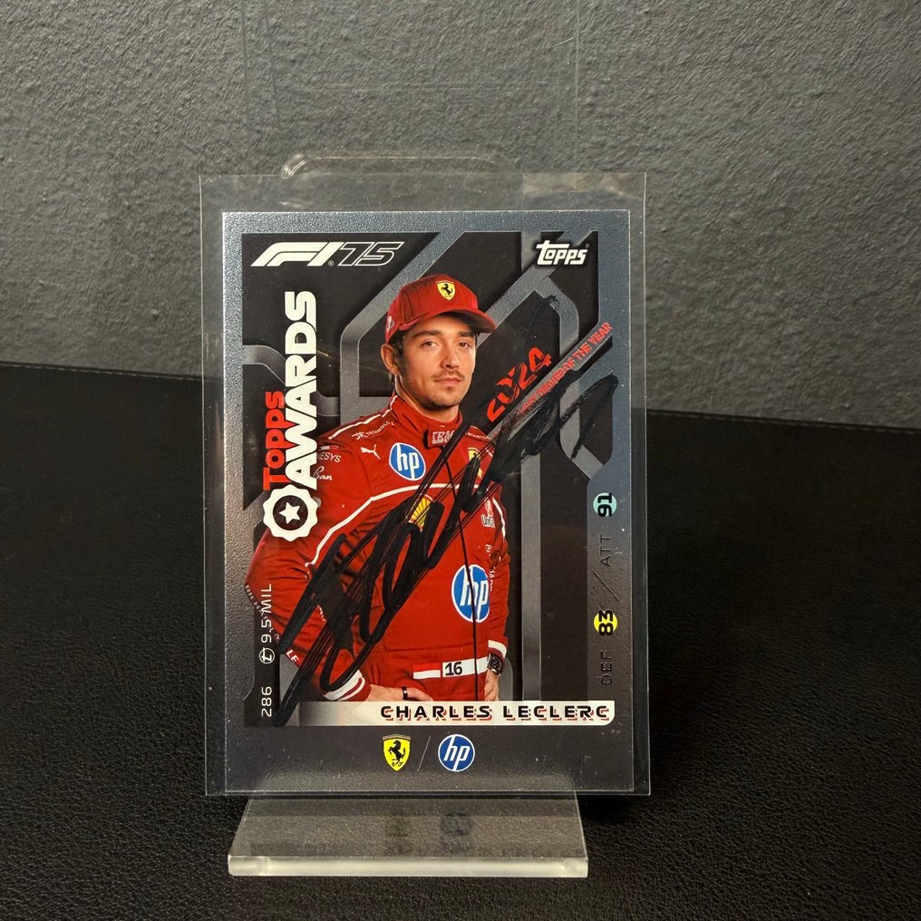 Ferrari - Charles Leclerc - 2025 - Topps Awards 283 - Signed  #4.3