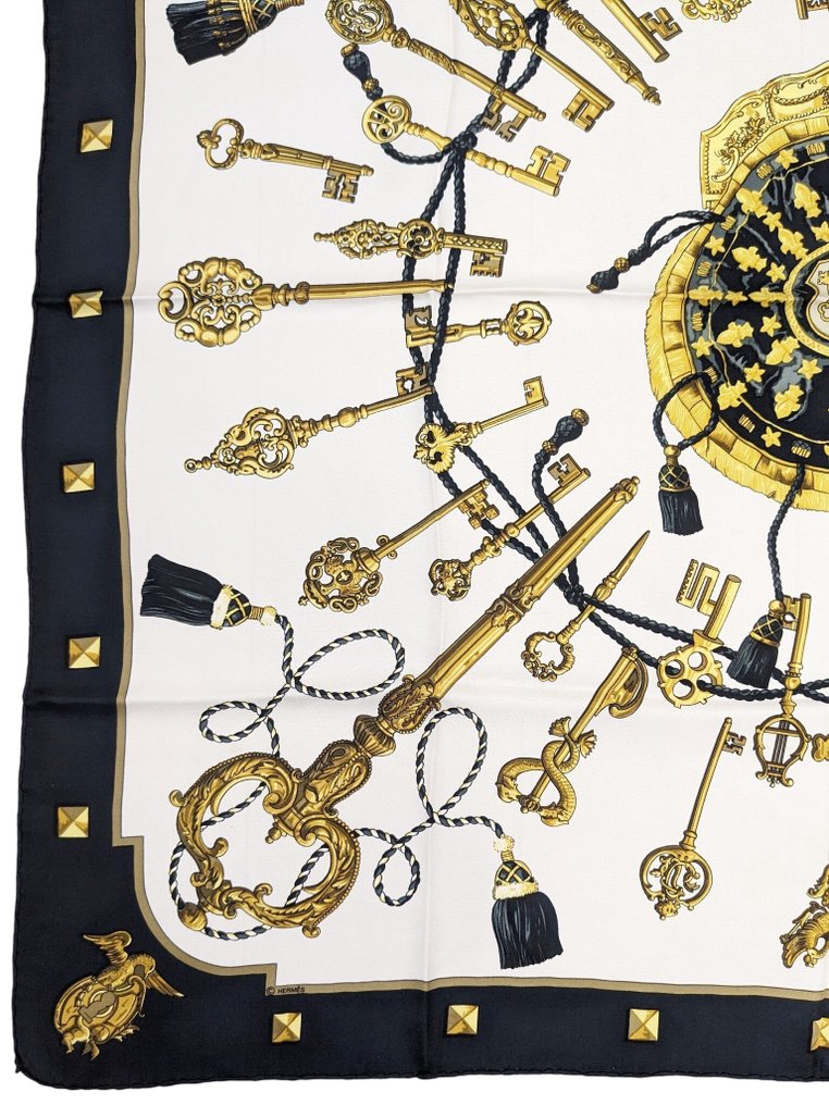 Hermès - "LES CLES" SILK Carre 90 - Sciarpa #3.2