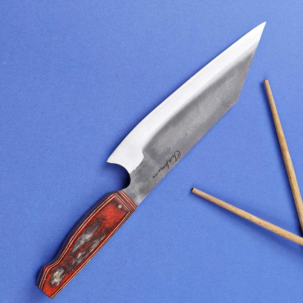 厨刀 - R607 - 硬木 - 意大利 - 蚀刻厨师刀 #1.0