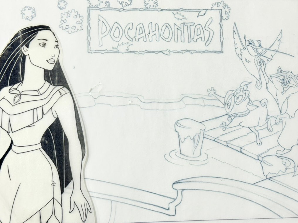 Walt Disney 波卡洪塔斯的原始宣传布局图——洋葱上的手绘动画艺术 - Pocahontas (1995) #3.2