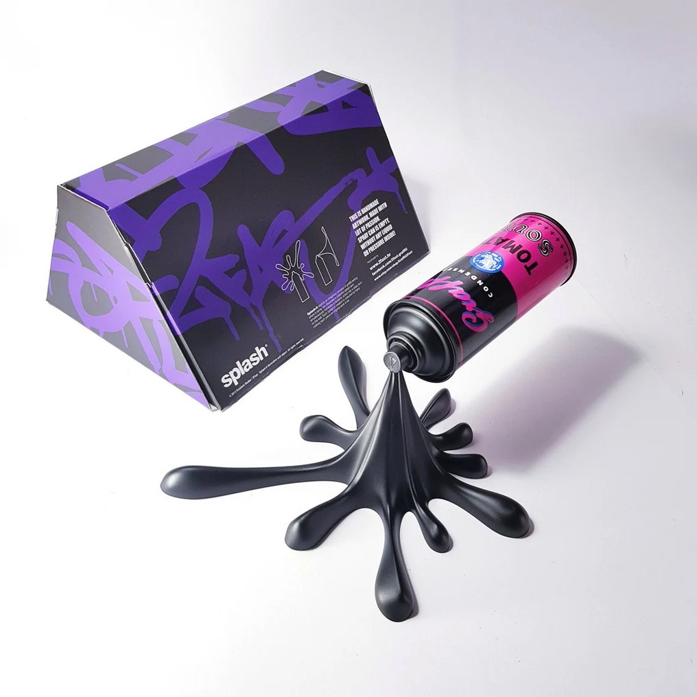 2FAST - Black/Pink Graffiti Soup Splash Can Sculpture #2.1