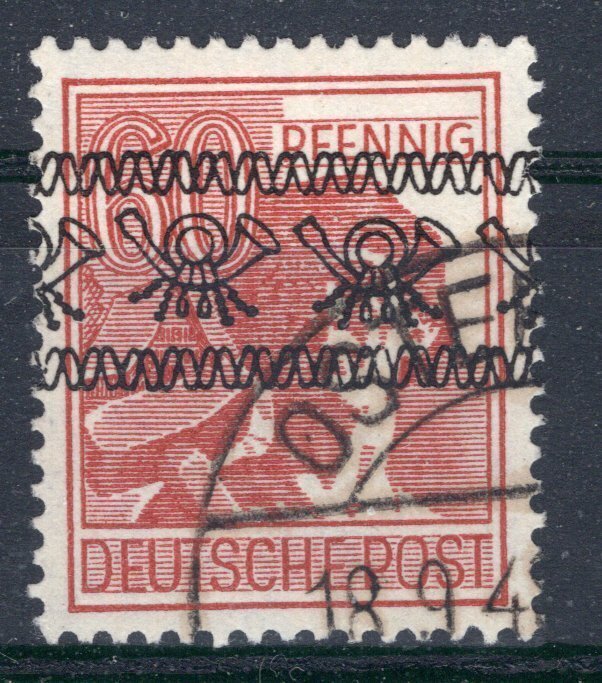 Συμμαχική Κατοχή - Γερμανία (Αμερικανική και βρετανική ζώνη) 1948 - Ελεγμένος τυπωμένος επίδεσμος 60 λεπτών. - Michel 49 I a #1.0