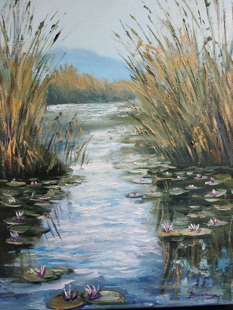 Franci Bencivenga (1953) - Laguna con ninfee #2.1