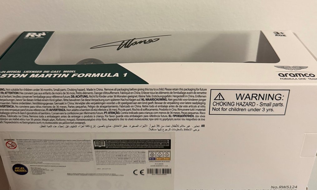 Aston Martin F1 Team - Formula 1 - Fernando Alonso - Skala 1/24 modelbil  #4.3