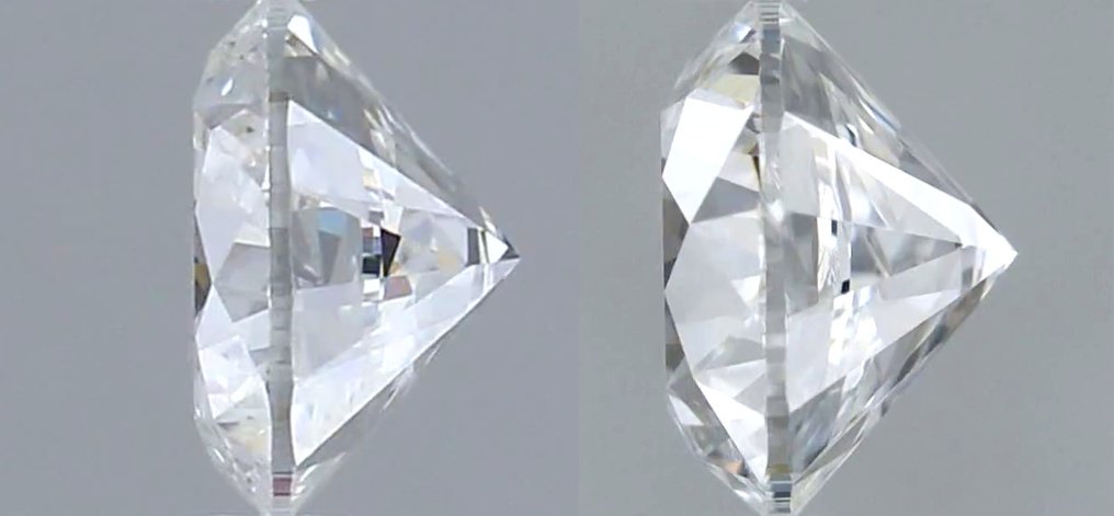 No reserve price - 2 pcs Diamond (Natural) - 1.00 ct - Round - F - IF - Gemological Institute of America (GIA) - *Matching Pair* #1.0