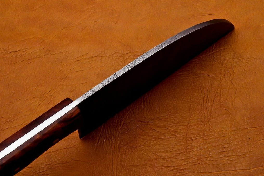 Chef Knife - 厨刀 - Kitchen knife set -  厨师刀 - 山羊皮, 蔷薇木 - 北美 - 手工塞尔维亚菜刀 #4.3