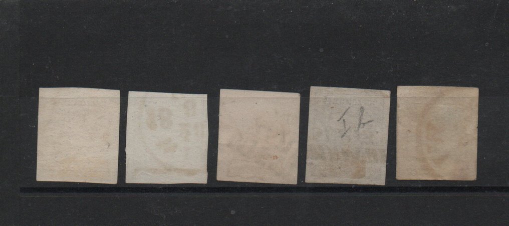 Austria 1854/1854 - Coat of arms issue on machine paper, first issue, stamped in Austria. - Katalognummer 1M-5M #1.0