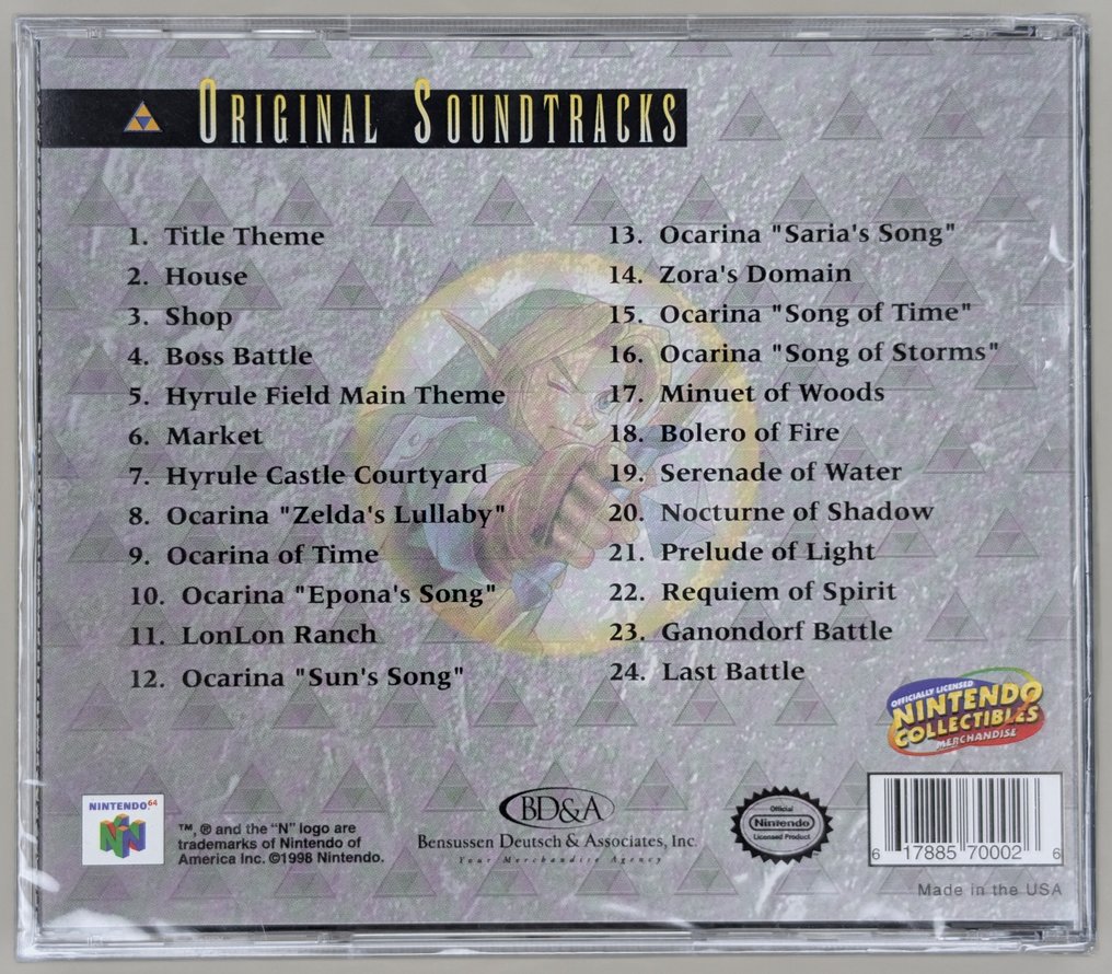 Various Original Soundtracks - The Legend of Zelda Ocarina of Time - CD - 1998 #1.0
