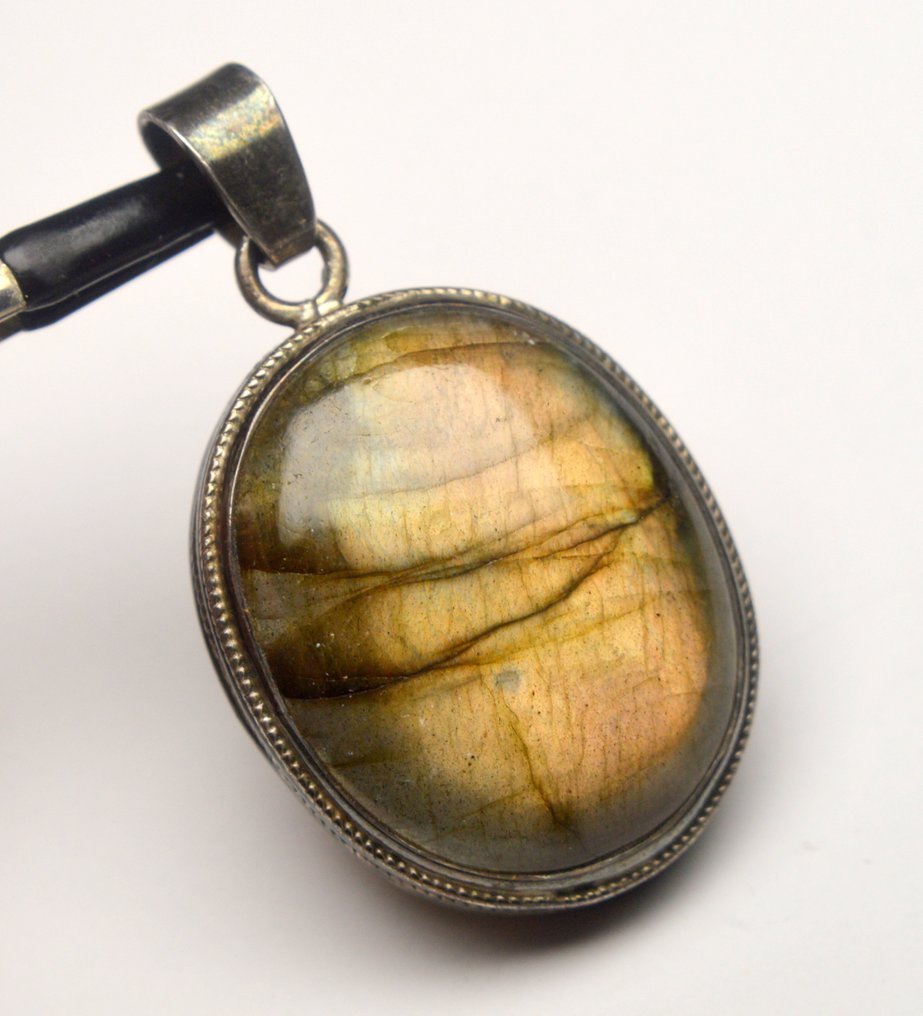 925 银 - 14.2 克 - 吊坠 - 拉布拉多石 #1.0