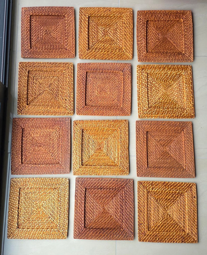 Flamant - Platzteller (12) - Untersetzer - Rattan - Untertafeln #1.0