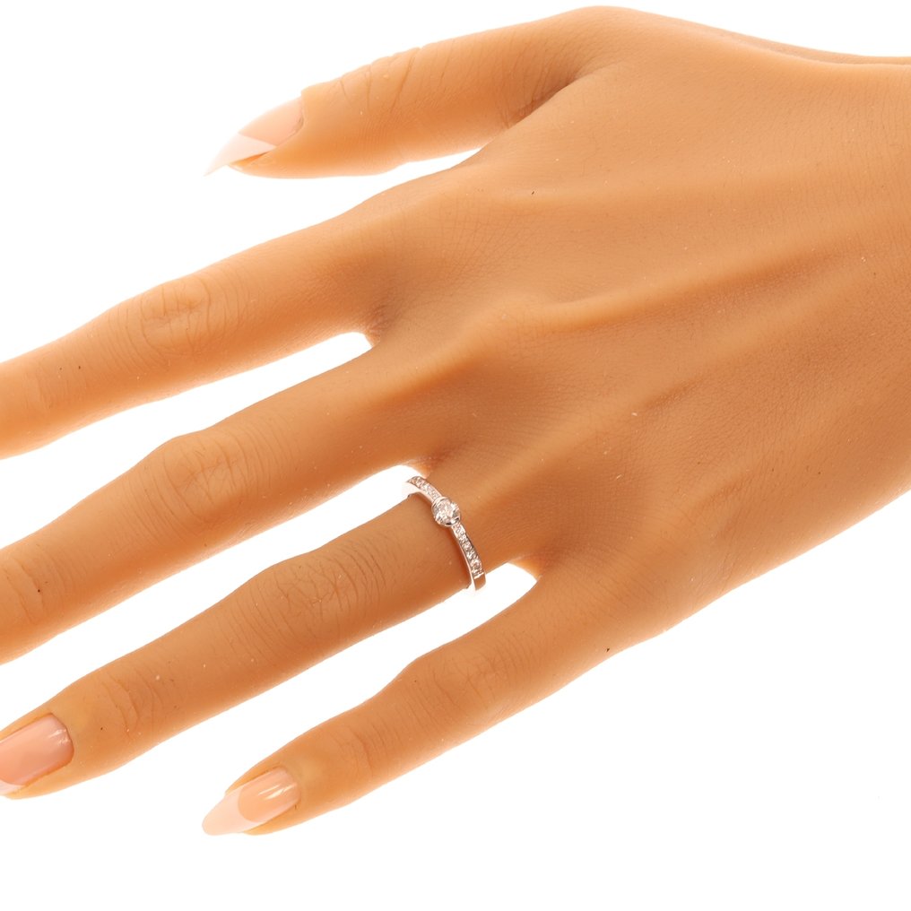 χωρίς τιμή ασφαλείας - Δαχτυλίδι - 18 καράτια Λευκός χρυσός -  0.35ct. tw. Διαμάντι (Φυσικό)  - Κλασικό 1980 #3.2