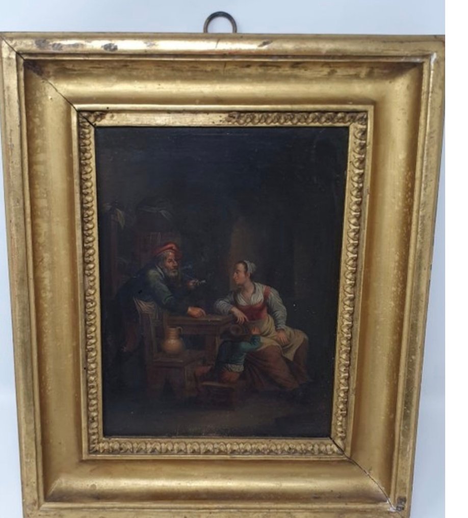 Dutch school (XIX) - Taverna con  personaggi #2.1