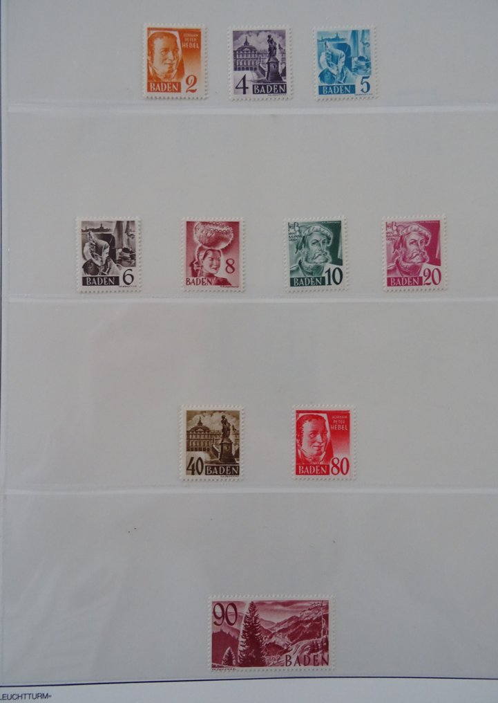 Baden - französische Zone  - Komplette Kollektion, mit Abweichung #3.2