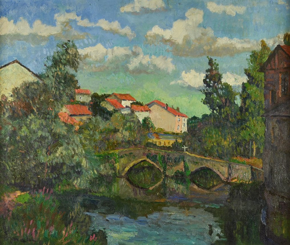 Albert Malet (1905-1986) - Vieux pont de Bellac, Haute Vienne #4.3