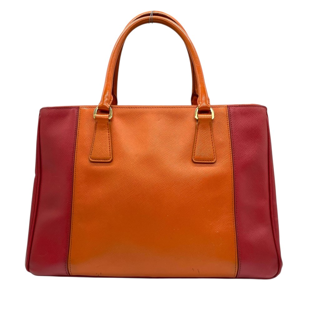 Prada - Galleria Saffiano Leather Bi-Color 2way Handbag Tote with Triangle Logo Plate and Detachable - Kangaskassi #2.1