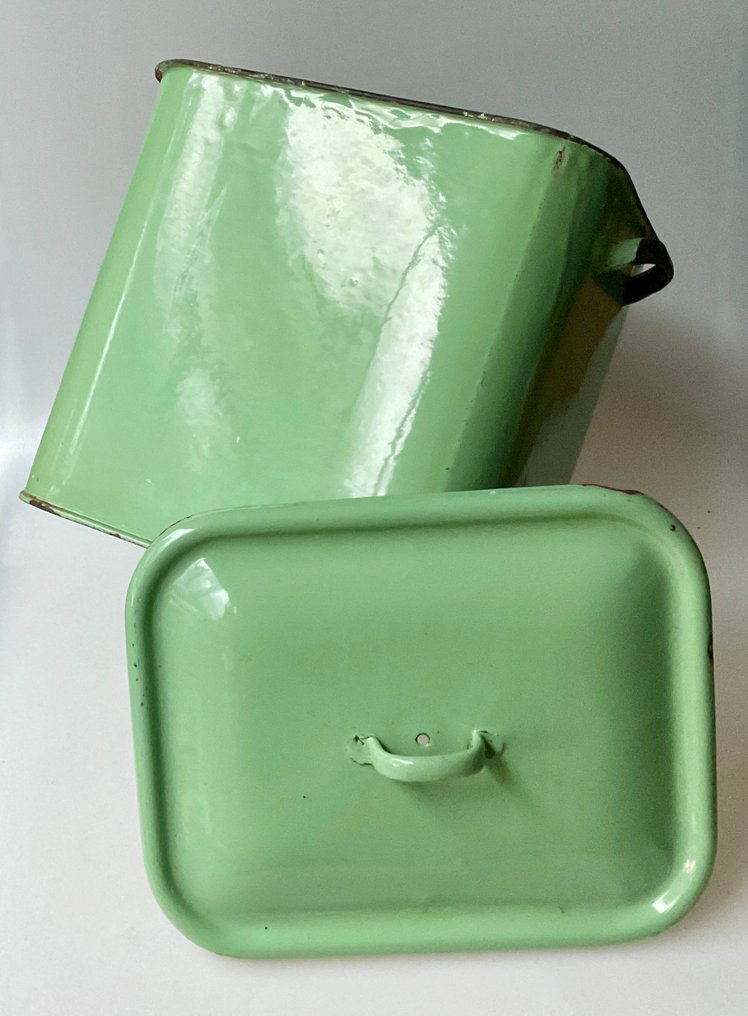 Broodmand - Emaille, Staal - Engelse Broodtrommel #3.2