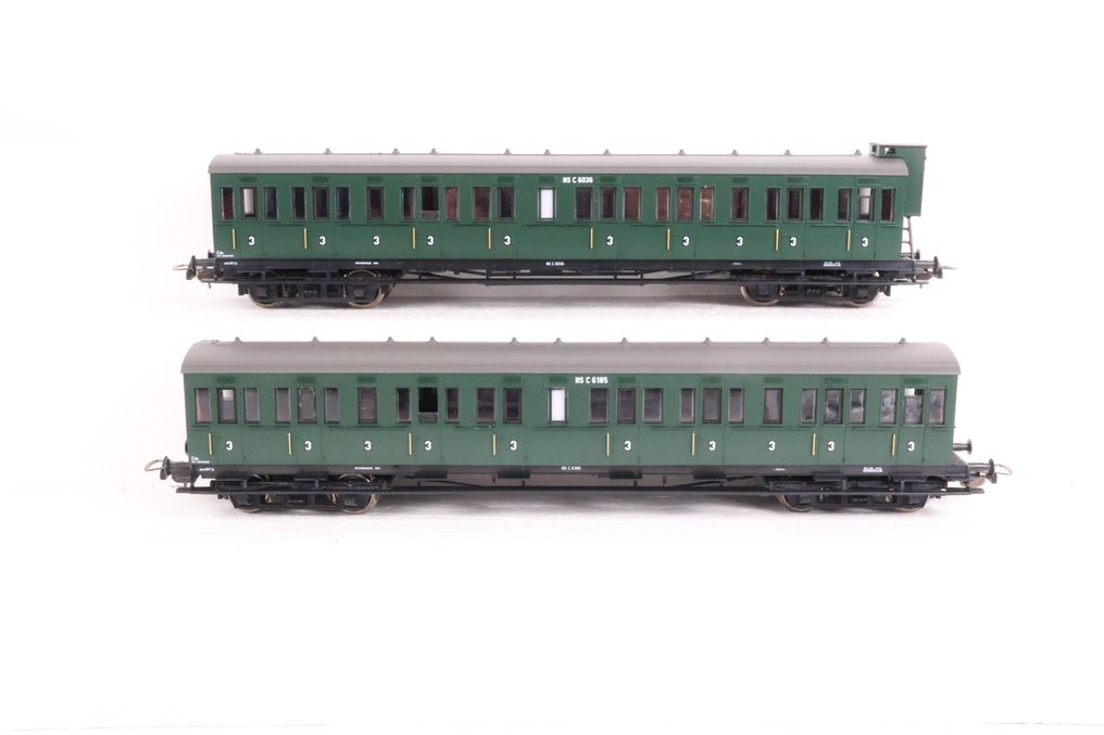 Piko H0 - 58032 - Επιβατικό τρένο μοντελισμού (2) - Coupérijtuigen C6036 και C 6185 - NS #1.0