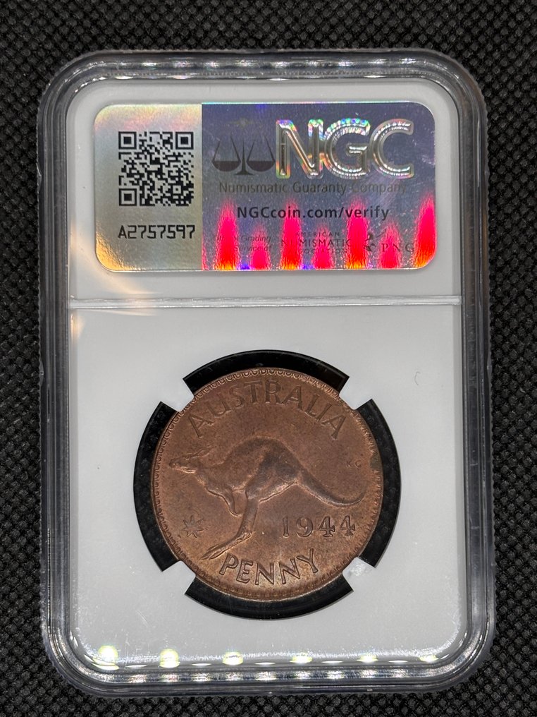 Αυστραλία. George VI. 1 Penny 1944  (χωρίς τιμή ασφαλείας) #2.1