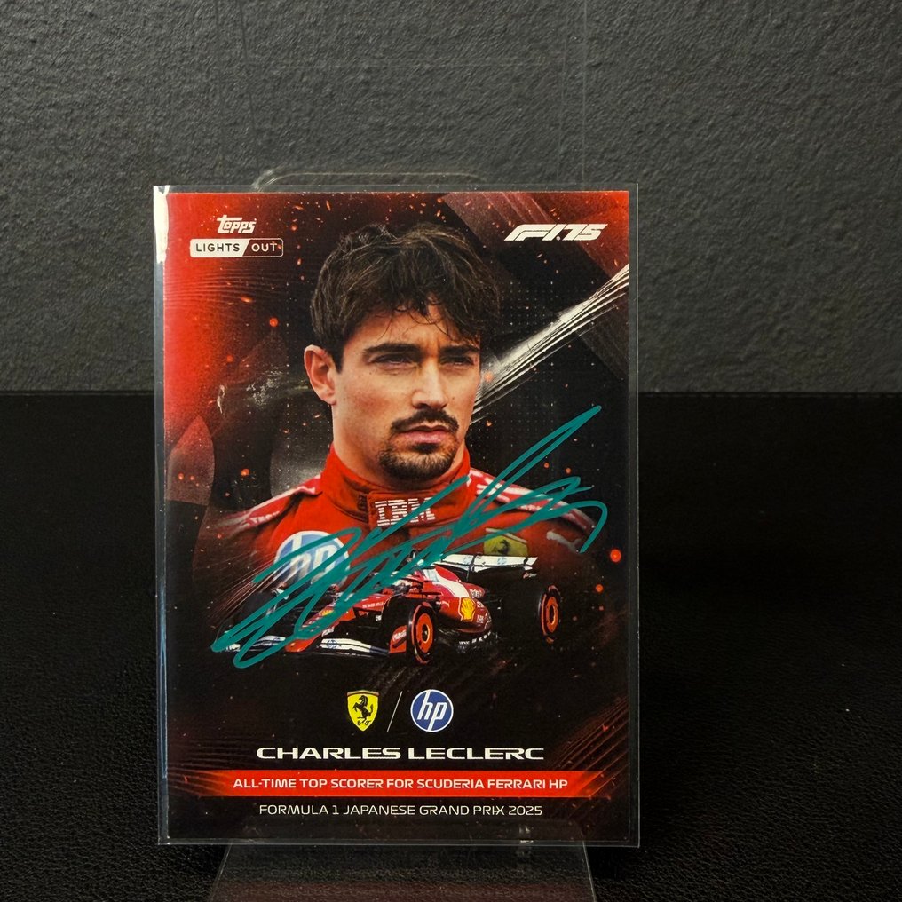 Ferrari - Topps Lights OUT - Signed - Charles Leclerc - 2025 - Κάρτα ανταλλαγής  #4.3