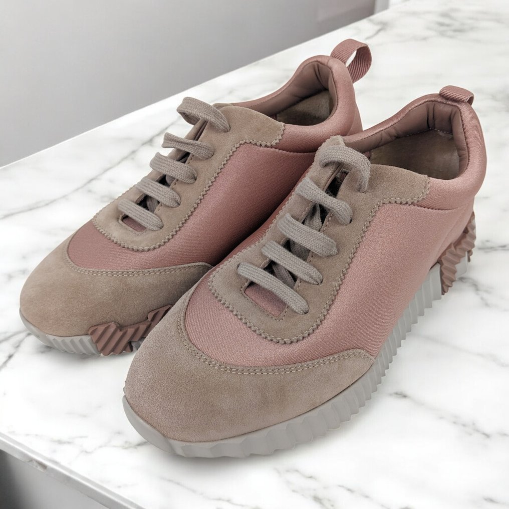 Hermès - "Bouncing" Sneakers in Knit and Suede (Size 37.5) - NO RP - Sneakers - Størelse: EU 37.5 #1.0