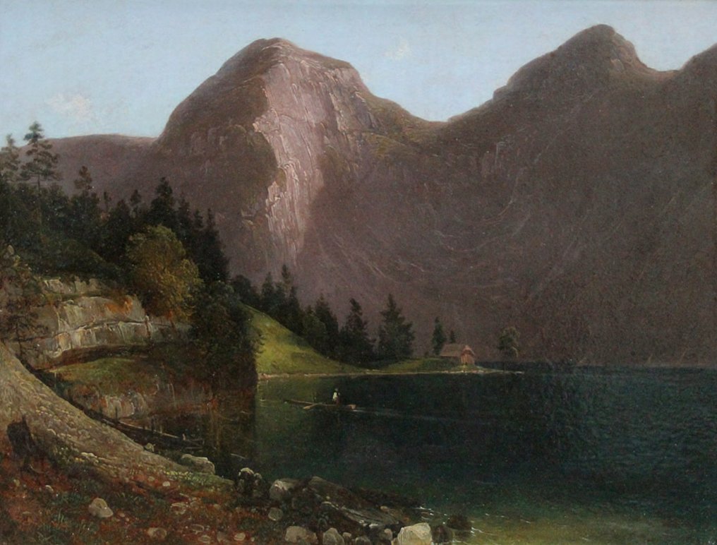 Franz Steinfeld (1787-1868) - View of a lake in the Austrian Salzkammergut #1.0