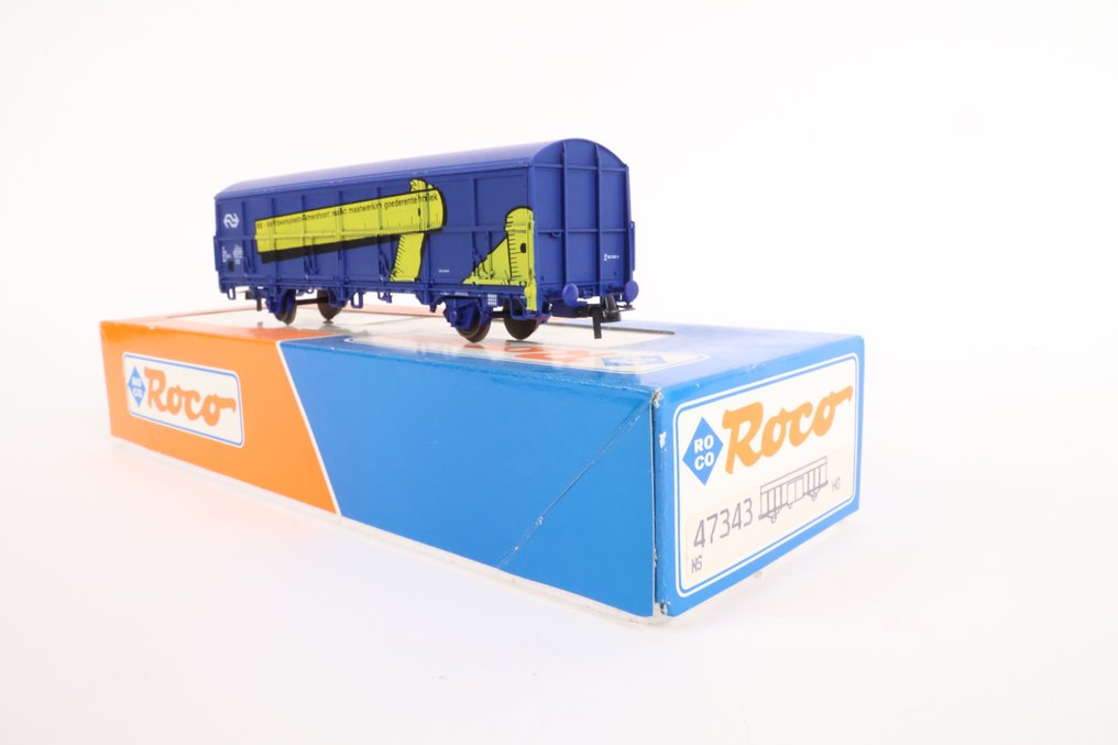 Roco H0 - 47343 - Model train freight carriage (1) - 'Lineaalwagen' NS main workshop Amersfoort 1991 - NS #4.3
