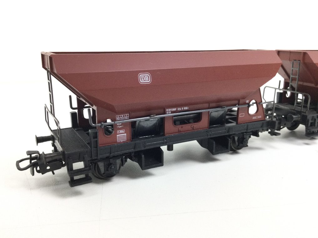 Märklin H0 - 4631 - Modeltog godsvogn (6) - 6x to-aksede zijlossers - DB #1.0