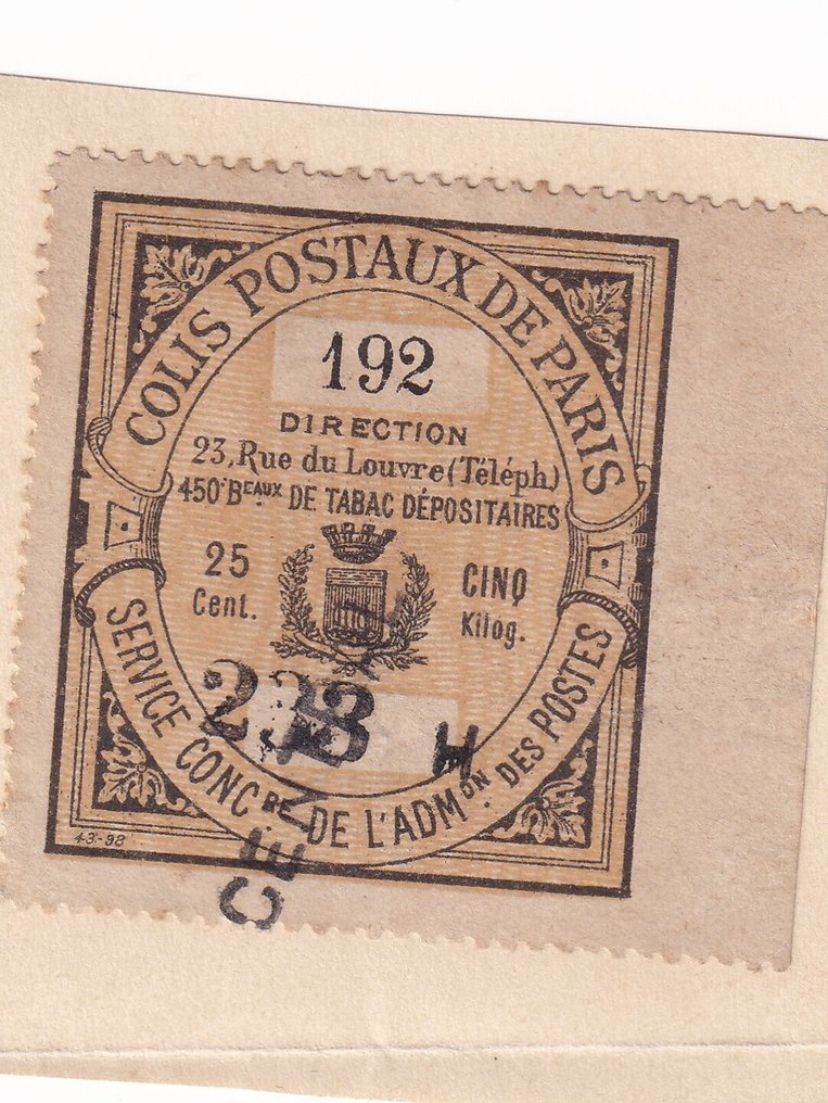 法国  - 邮政包裹，包含19个不同的数值 #3.2