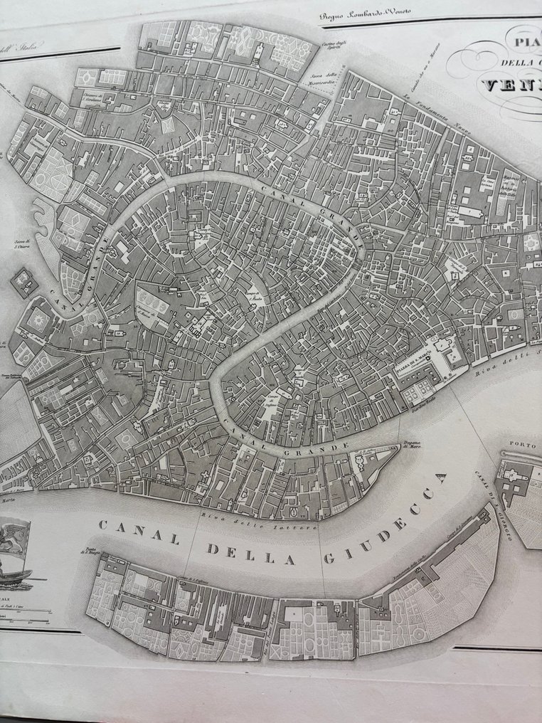 意大利 - 威尼斯; G. Maina e V. Stanghi - Pianta della città di Venezia - 1851-1860 #4.3