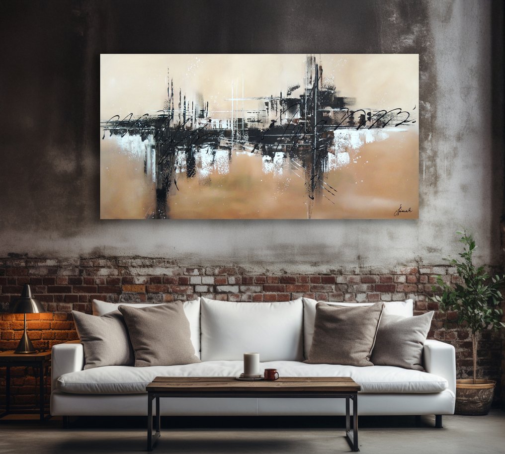 Monika Spiewak - Abstract - Oil Painting Stretched On The Frame - XXL - Ready To Hang - 1/1 Unique Piece #1.0