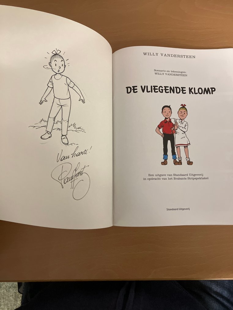 Suske en Wiske - De vliegende klomp - opdrachtekening - 1 Album - First edition - 2011 #1.0