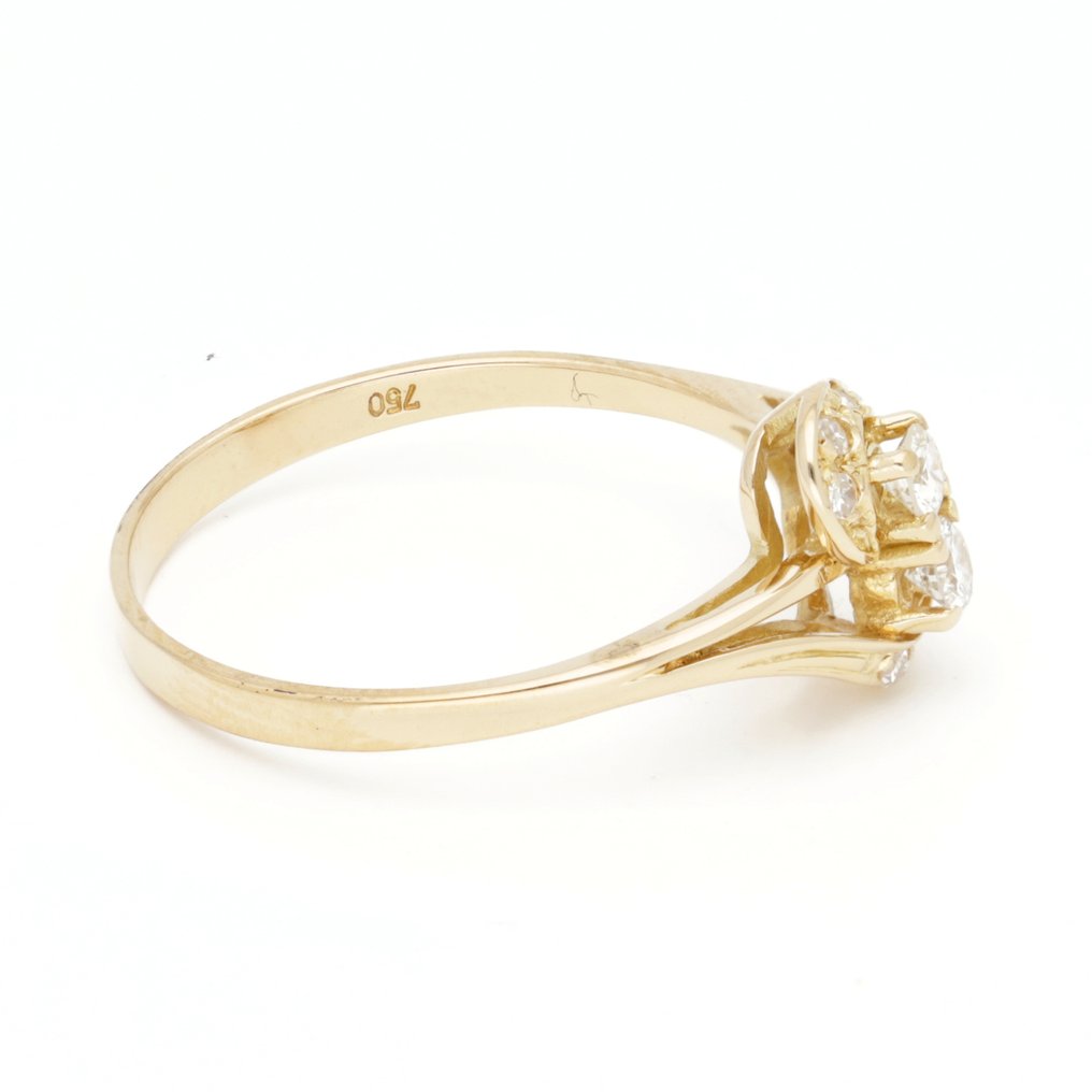 Bague - 18 carats Or jaune Diamant (Naturelle)  #4.3